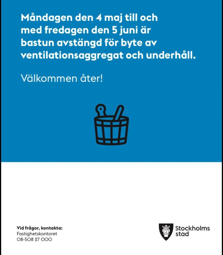 Tillfällig stängning för underhåll