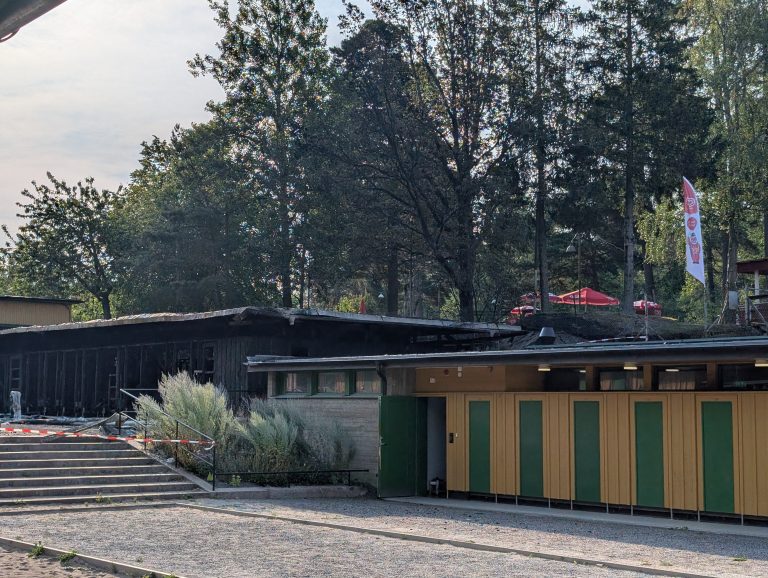 Brand på Flatenbadet